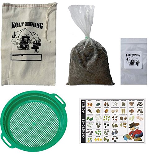 Emerald Bag of Rocks, Gems, and Minerals Mining Rough Activity Dig Kit