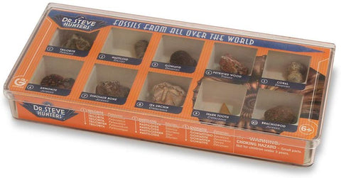 Dr. Steve Hunters Fossils From All Over The World Small Science Kit, 10 Fossils - Kolt Mining Company